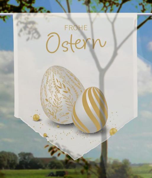 Ostern-moderna-gold, Scheibenhänger spitz