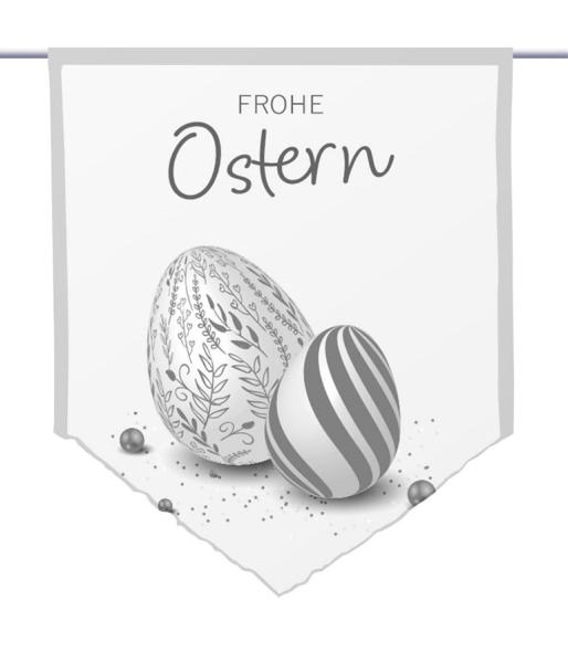 Ostern-moderna-grau, Scheibenhänger spitz