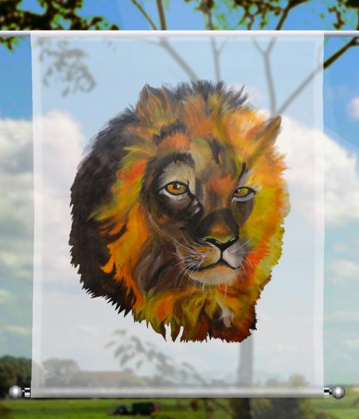 Scheibenhänger transparent  rechteckig Lion