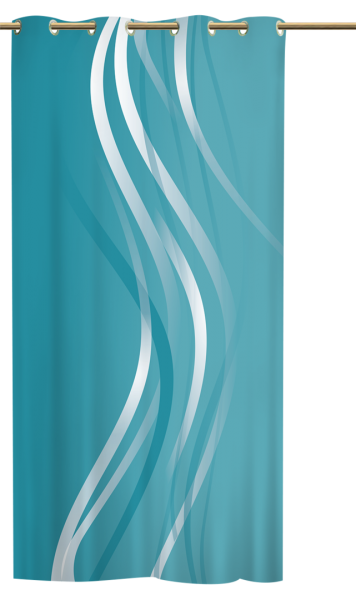 Ösenschal Vertic türkis - Ösenvorhang
