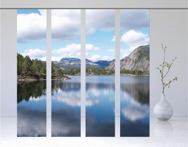 Flächenvorhang Ön 4er, Schiebegardine, Set 4tlg,