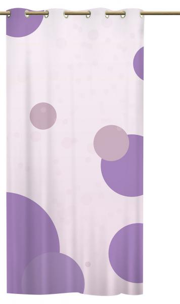 Ösenschal kreise violett Ösenvorhang