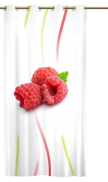 Ösenschal Früchtchen-Himbeere-2 - Ösenvorhang