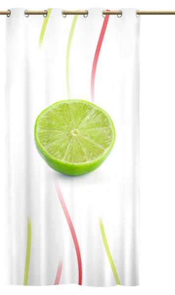 Ösenschal Früchtchen Limette - Ösenvorhang