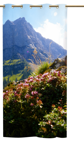 Ösenschal Alpenblumen - Ösenvorhang