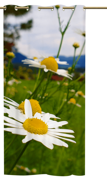 Ösenschal Bergblumen - Ösenvorhang