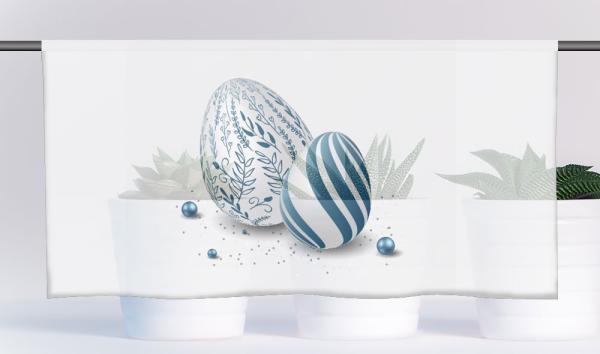 Ostern-moderna-Xtra-blau, Cafehausgardine