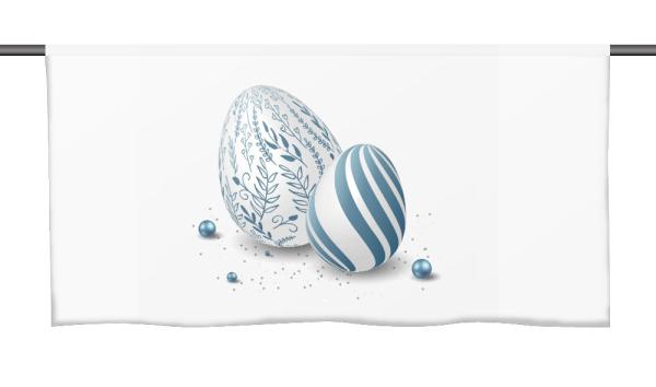 Ostern-moderna-Xtra-blau, Cafehausgardine