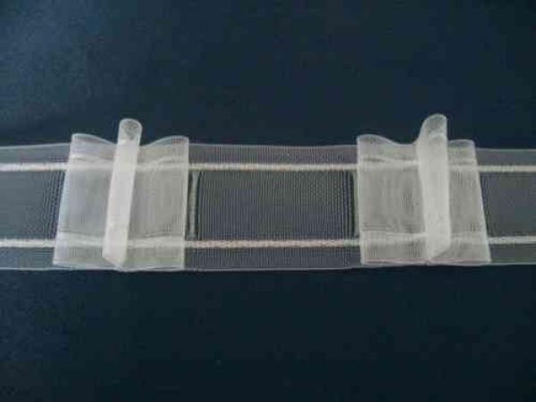 Vitragenstangenfaltenband transparent