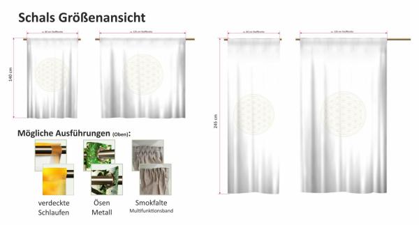 Beige Schlaufenschal Blume des Lebens verschiedene Ausführungen