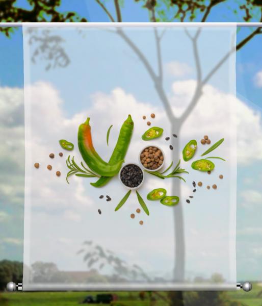 Scheibenhänger transparent  rechteckig Küchenfreude Peperoni