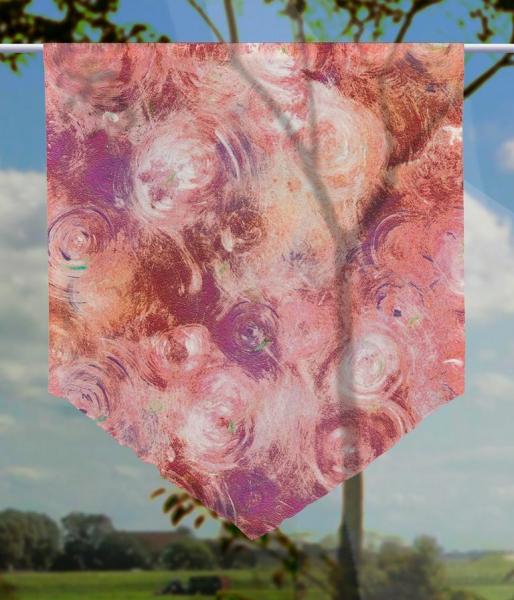 Scheibenhänger Roundel Rose voile transparent