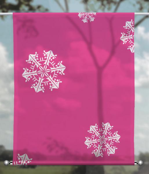 Scheibenhänger Weihnachtskristall magenta-rechteckig, Beschw.