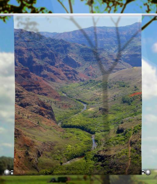 Scheibenhänger transparent  rechteckig Hawaiian valley