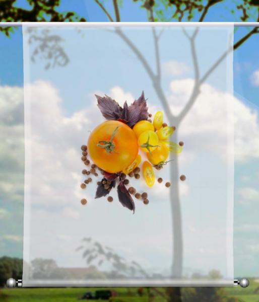 Scheibenhänger transparent  rechteckig Küchenfreuden Tomato yellow