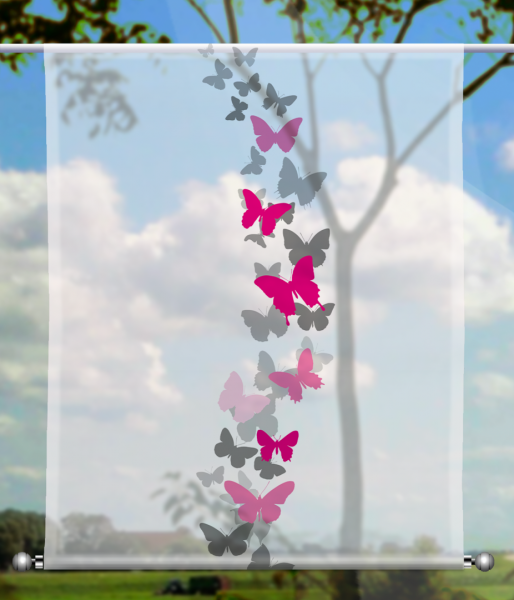 Scheibenhänger transparent Papalone magenta rechteckig