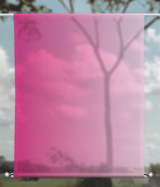 Scheibenhänger magenta Ginkgo L-rechteckig,