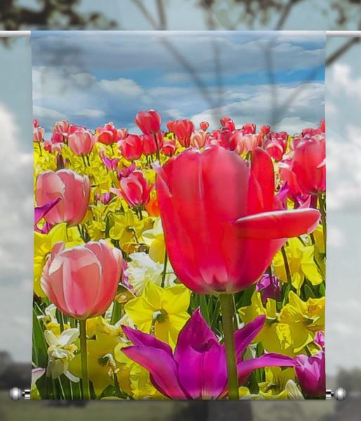 Scheibenhänger transparent Blumenmeer rechteckig