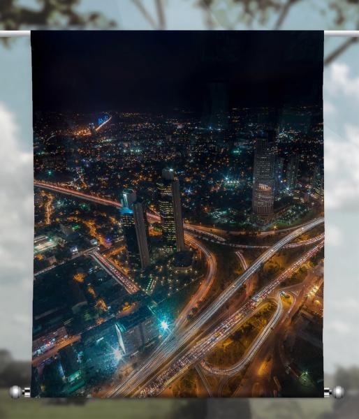 Scheibenhänger transparent Istanbul bei Nacht rechteckig