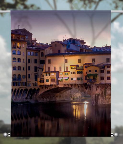 Scheibenhänger transparent Ponte Vecchio rechteckig