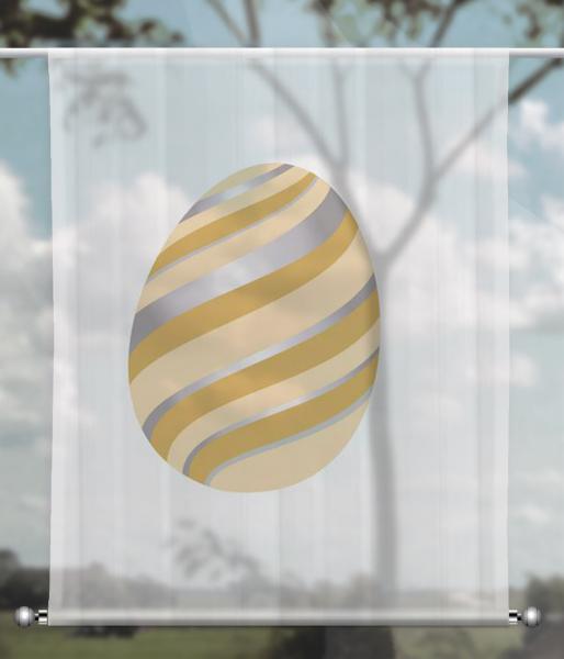 Scheibenhänger transparent eastereggs modern gold 1 rechteckig