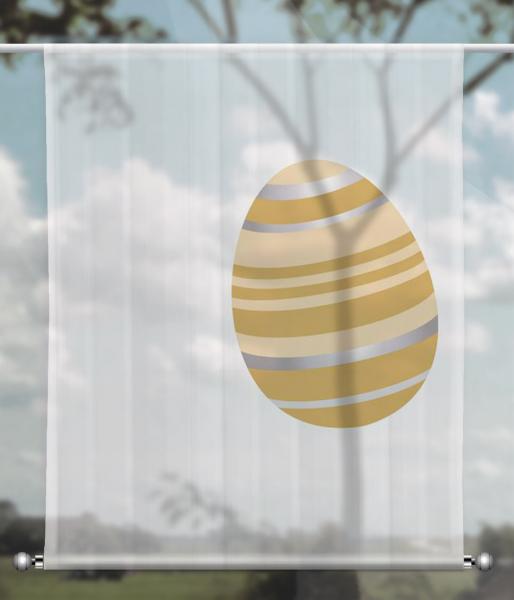 Scheibenhänger transparent eastereggs modern gold 2 rechteckig