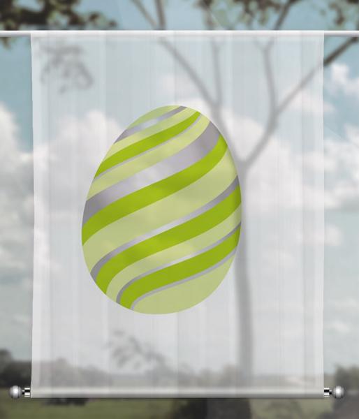 Scheibenhänger transparent eastereggs modern green 1 rechteckig