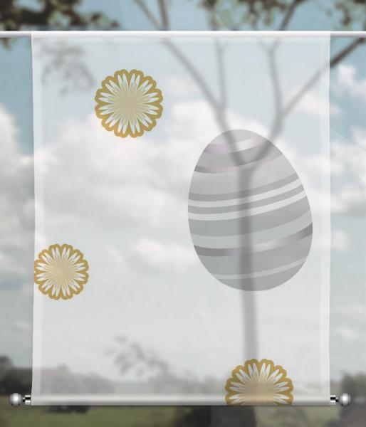 Scheibenhänger transparent eastereggs modern grey gold 2 rechteckig