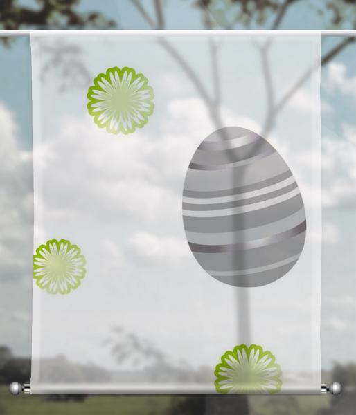 Scheibenhänger transparent eastereggs modern grey green 3 rechteckig