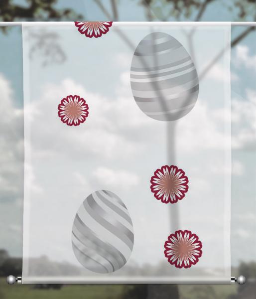 Scheibenhänger transparent eastereggs modern grey magenta 1 rechteckig