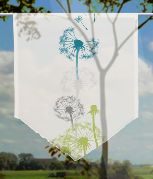 Scheibenhänger Dandelions mixed two voile transparent