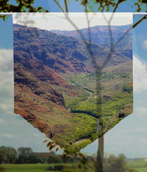 Scheibenhänger Hawaiian valley voile transparent