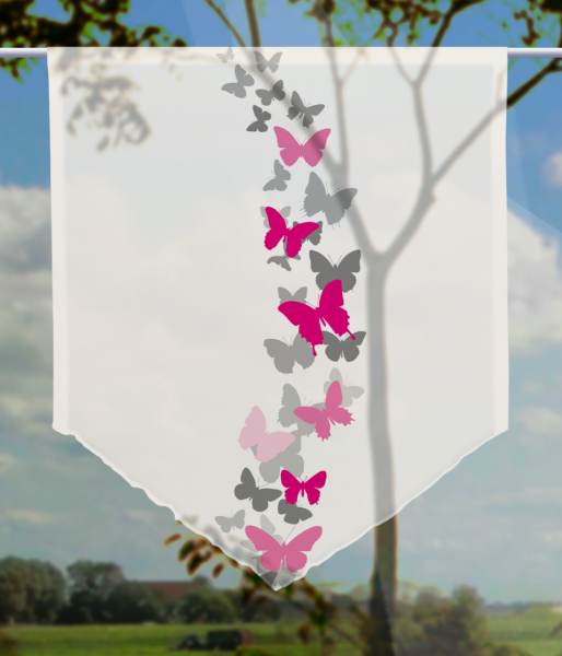 Scheibenhänger Papalone magenta voile transparent