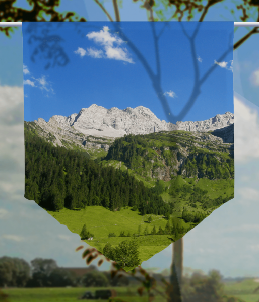 Scheibenhänger Talblick voile transparent