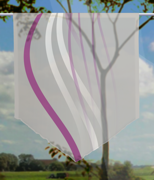 Scheibenhänger Vertic Brombeere mixed voile transparent