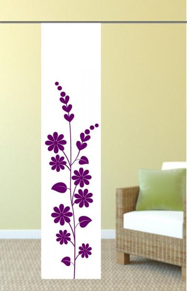 Flächenvorhang fiori purple  - Frühling