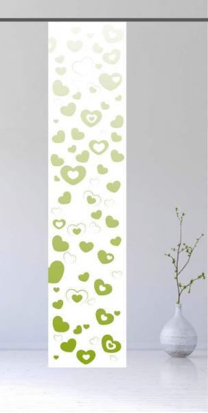 Flächenvorhang Love green 1