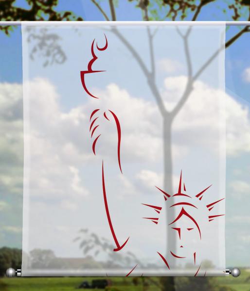 Scheibenhänger  Ney York red - rechteckig, Beschw.