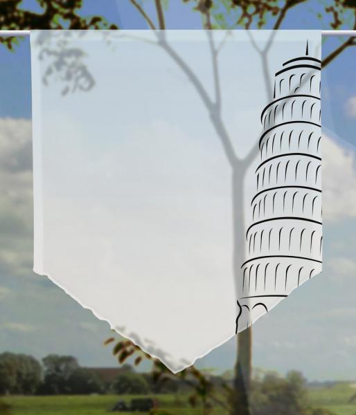 Scheibenhänger Pisa greyblue voile transparent