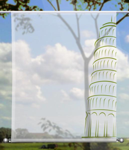 Scheibenhänger Pisa green - rechteckig, Beschw.