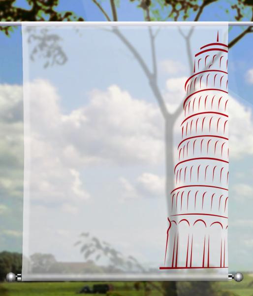 Scheibenhänger Pisa red  - rechteckig, Beschw.