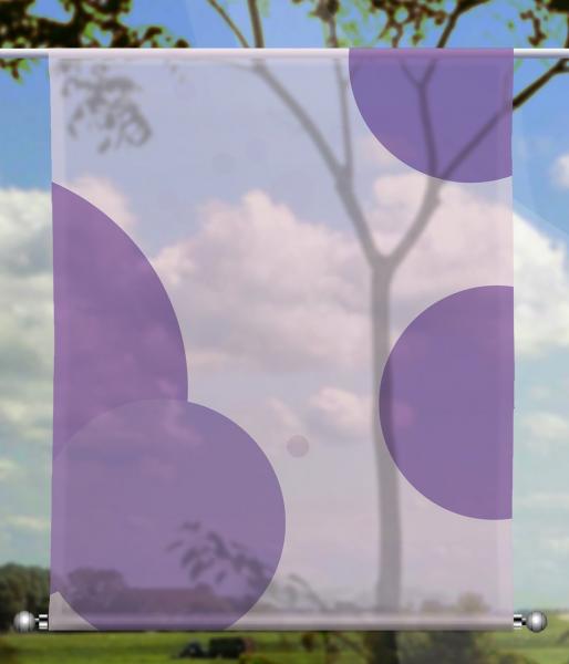 Scheibenhänger Kreise violett - rechteckig, Beschw.
