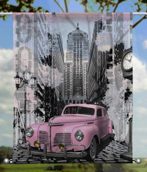 Scheibenhänger pink car - rechteckig, Beschw.