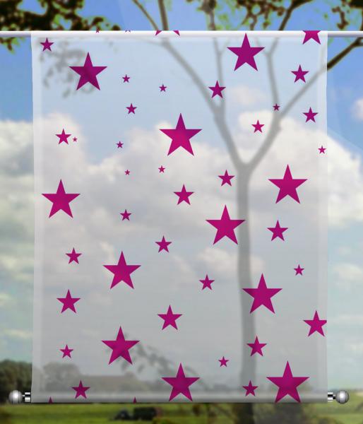 Scheibenhänger Sternchen magenta - rechteckig, Beschw.