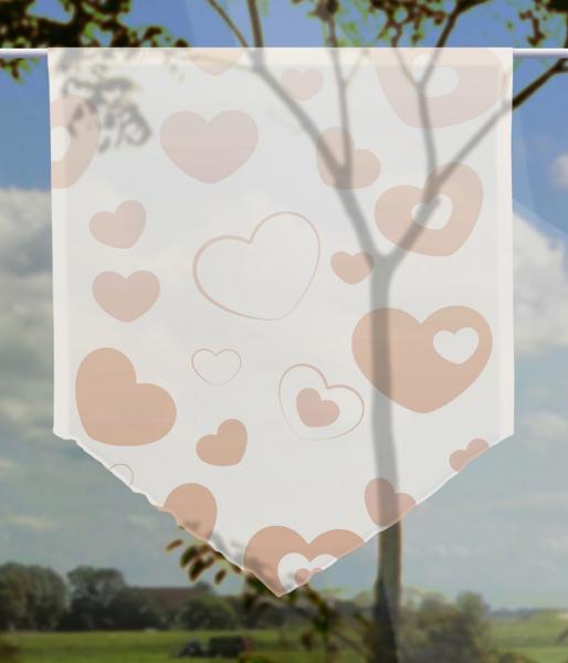 Scheibenhänger Love red one voile transparent