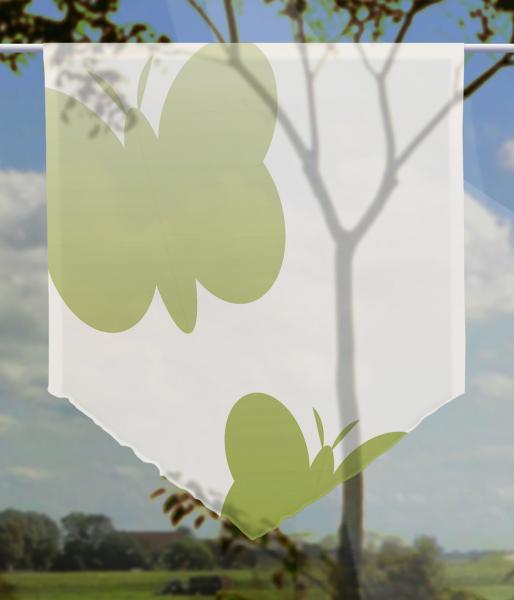 Scheibenhänger Mari green voile transparent