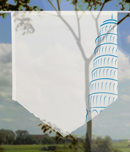 Scheibenhänger Pisa blue voile transparent