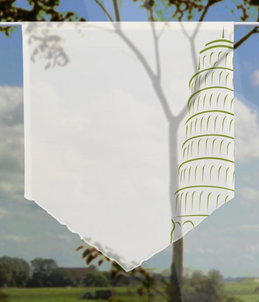 Scheibenhänger Pisa green voile transparent