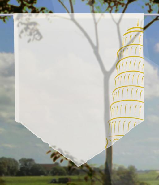Scheibenhänger Pisa yellow voile transparent
