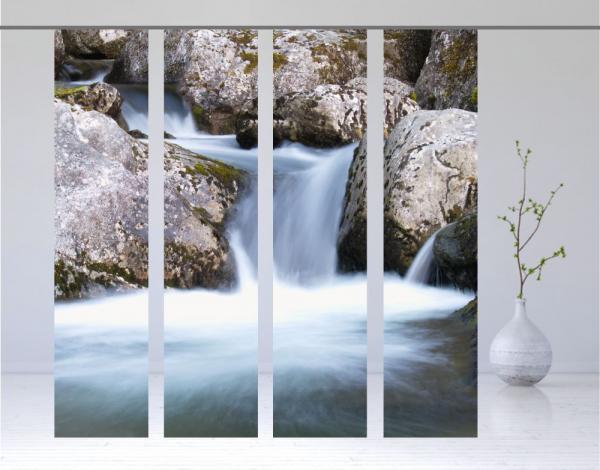 Flächenvorhang Vatten 4er, Schiebegardine, Set 4tlg,